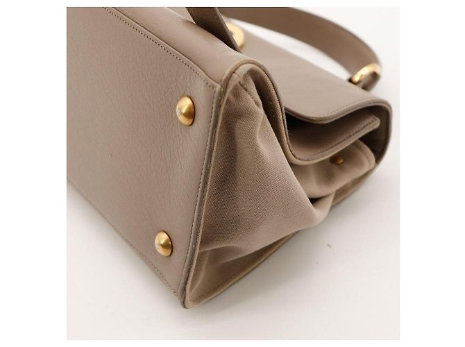 Autre Marque Bolsa de mão Saint Laurent em couro taupe - vista 11