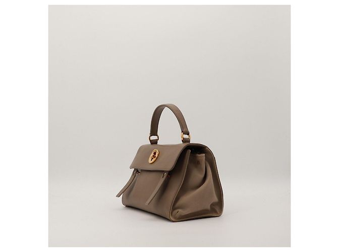 Autre Marque Bolsa de mão Saint Laurent em couro taupe - vista 3