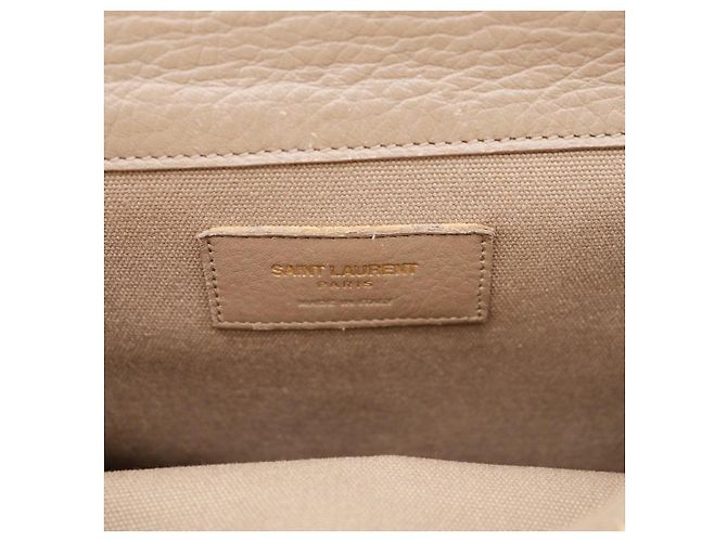 Autre Marque Bolsa de mão Saint Laurent em couro taupe - vista 8