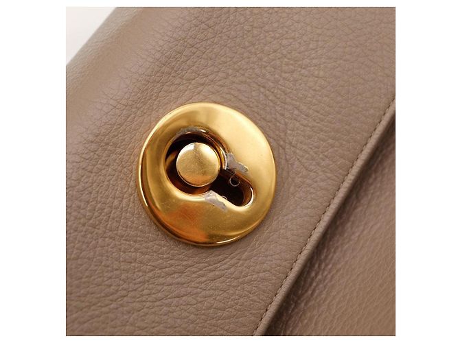 Autre Marque Bolsa de mão Saint Laurent em couro taupe - vista 9