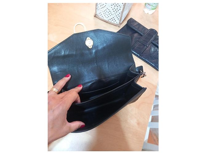 Borsa a tracolla JW Anderson Anchor in pelle nera - vista 6