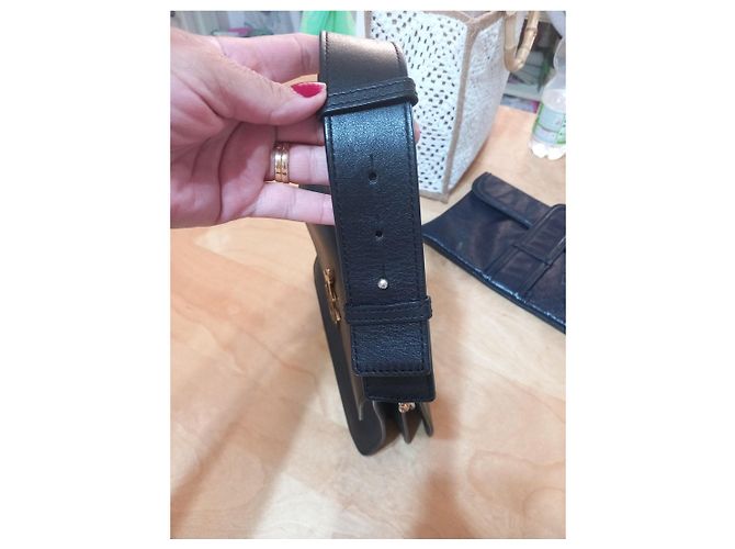 Borsa a tracolla JW Anderson Anchor in pelle nera - vista 8