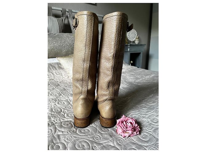 Free Lance bottes Geronimo en cuir beige - vue 6