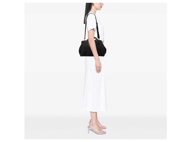 Tote Sac cabas satchel Prada Denim Canapa Logo noir - vue 6