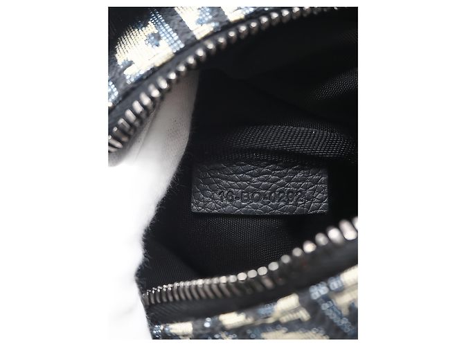 Bolso Roller Messenger Mini Oblique Canvas Azul Dior - vista 7