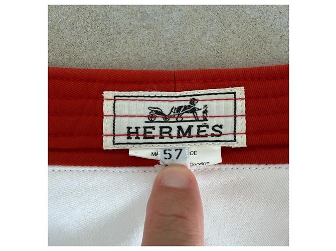 Hermès by Martin Margiela Visera de algodón roja Primavera 2004 - vista 10