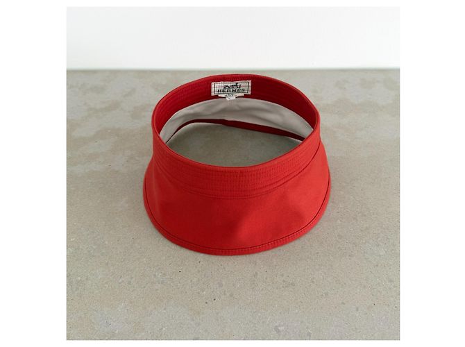 Hermès by Martin Margiela Visera de algodón roja Primavera 2004 - vista 3