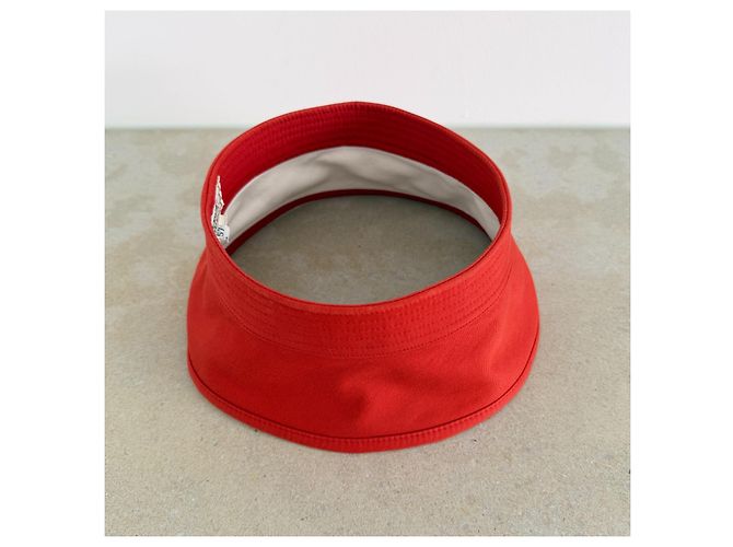 Hermès by Martin Margiela Visera de algodón roja Primavera 2004 - vista 5