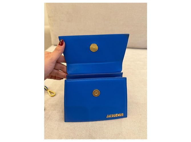 Jacquemus Chiquito Mini Borsa a Mano - Pelle Blu - vista 10