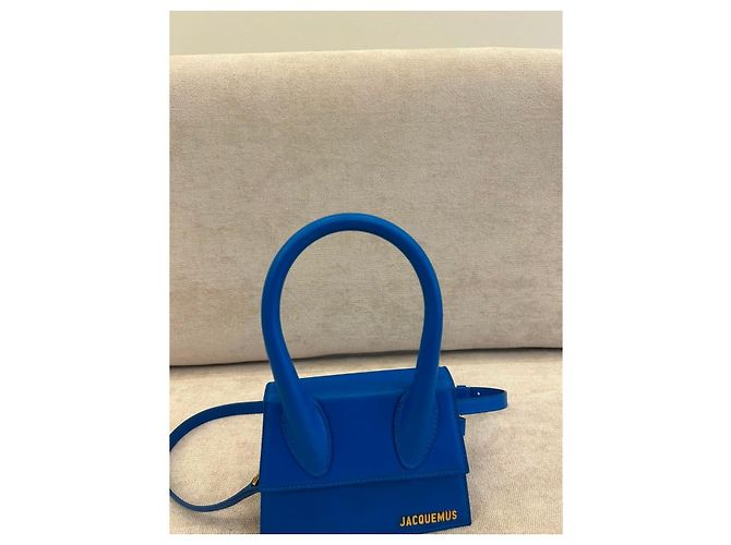 Jacquemus Chiquito Mini Borsa a Mano - Pelle Blu - vista 11