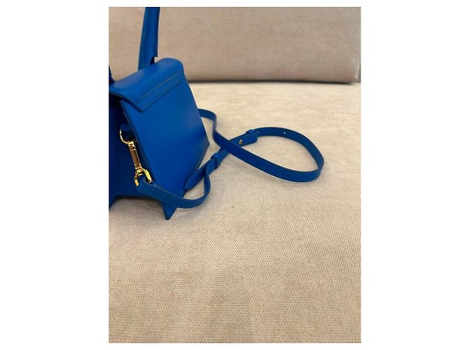 Jacquemus Chiquito Mini Borsa a Mano - Pelle Blu - vista 12