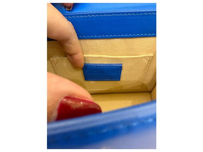 Jacquemus Chiquito Mini Borsa a Mano - Pelle Blu - vista 8