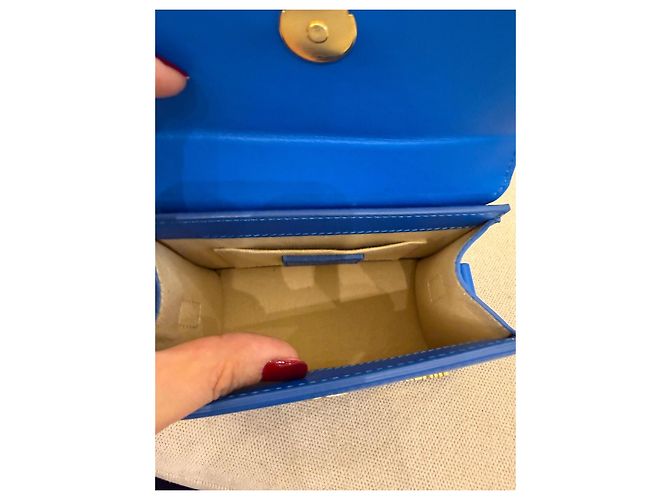 Jacquemus Chiquito Mini Borsa a Mano - Pelle Blu - vista 9