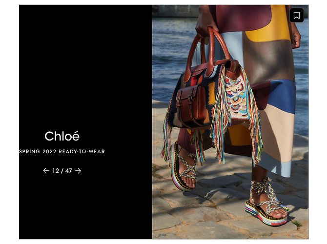 Chloé Lou Multicolor Rope Platform Sandals Spring 2022 - view 13
