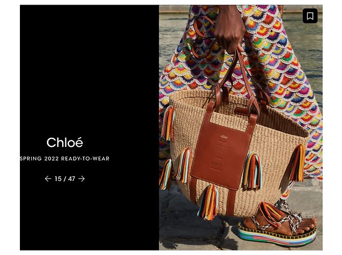 Chloé Lou Multicolor Rope Platform Sandals Spring 2022 - view 6