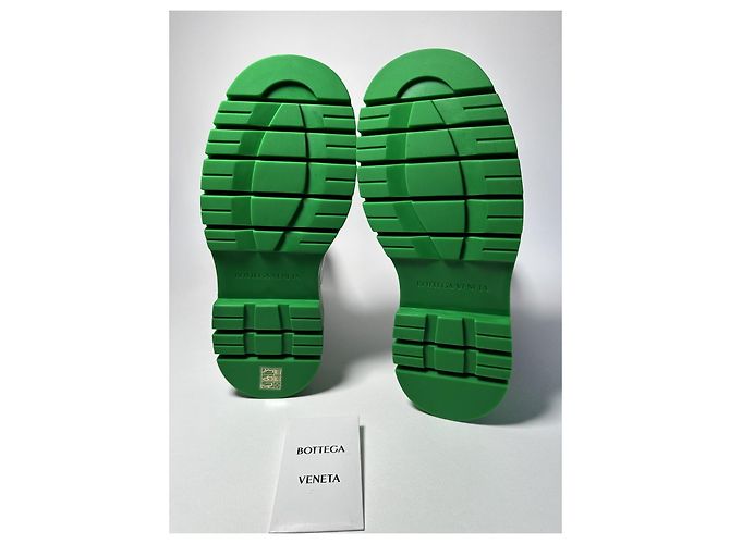 Bottega Veneta Tire – Black Leather Boots with Green Sole – Size 38 - vista 14