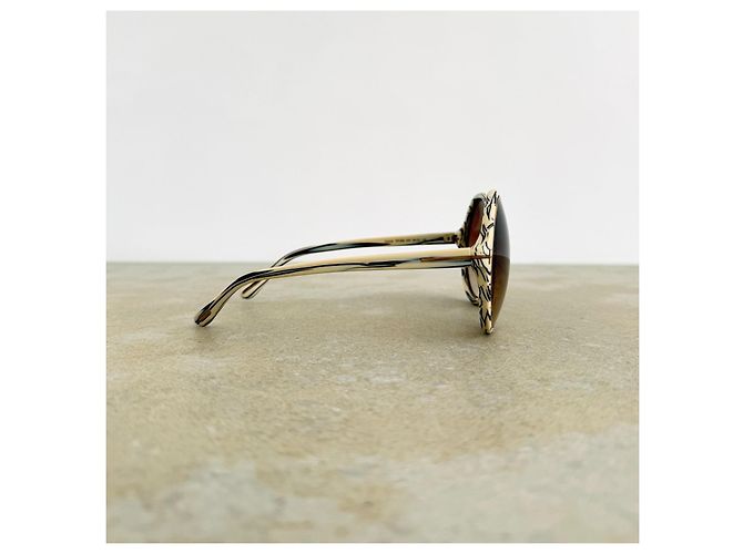Tom Ford Carrie Runde Sonnenbrille Acetat Braun - Ansicht 5