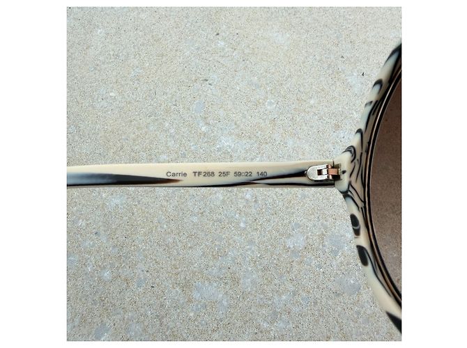 Tom Ford Carrie Runde Sonnenbrille Acetat Braun - Ansicht 6