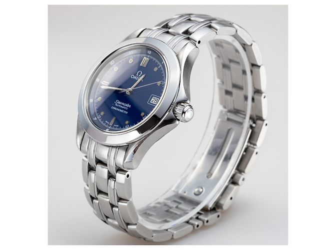 Omega Seamaster Automatic Chronometer Navy-Blue Silver Vintage Watch Date 36 mm - Ansicht 2