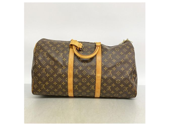 Louis Vuitton Brown Boston Monogram Keepall 50 - vista 11