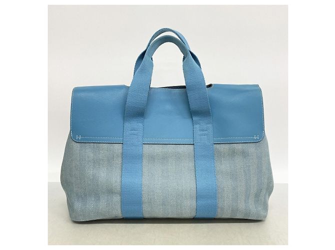 Hermès Sac cabas Hermes Valparaiso MM Toile Chevron - vue 13