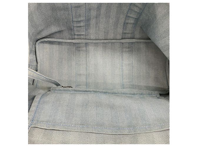 Hermès Sac cabas Hermes Valparaiso MM Toile Chevron - vue 4