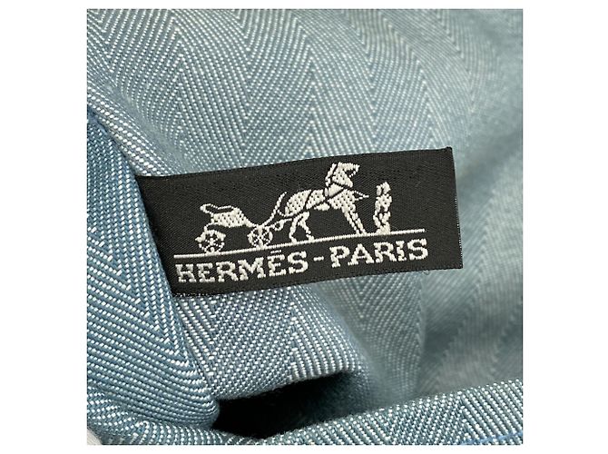 Hermès Sac cabas Hermes Valparaiso MM Toile Chevron - vue 5