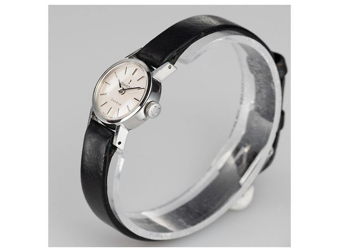 Orologio Mini Cocktail Omega Genève da Donna Manuale Vintage Argento 20 mm - vista 2