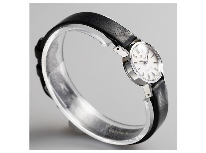 Orologio Mini Cocktail Omega Genève da Donna Manuale Vintage Argento 20 mm - vista 3