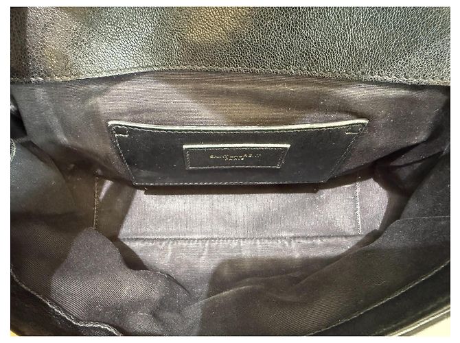 Autre Marque Saint Laurent College Borsa a tracolla in pelle nera - vista 10