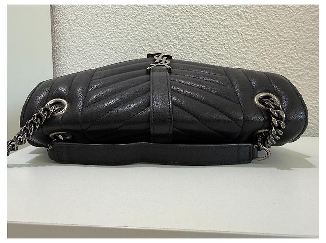 Autre Marque Saint Laurent College Borsa a tracolla in pelle nera - vista 8