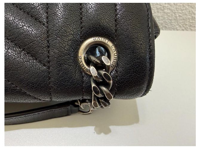 Autre Marque Saint Laurent College Borsa a tracolla in pelle nera - vista 9