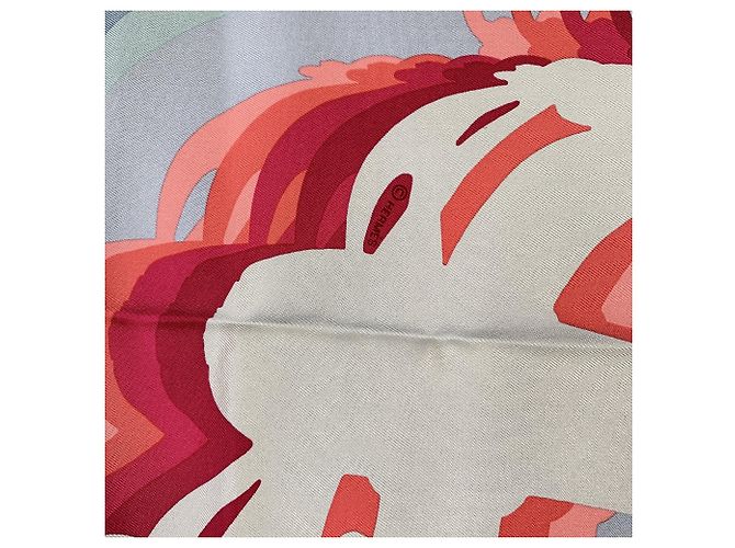 Hermès Lenço de seda Hermes Brides de Gala Shadow Azul e Fúcsia - vista 3