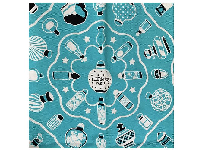 Hermès Foulard di Seta Vintage Hermes Qu Importe le Flacon 1988 Baschet 55x55 - vista 3