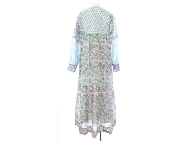 Autre Marque Vestido SZ Blockprints Azul Rosa Naranja - vista 2