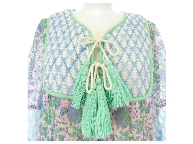 Autre Marque Vestido SZ Blockprints Azul Rosa Naranja - vista 5