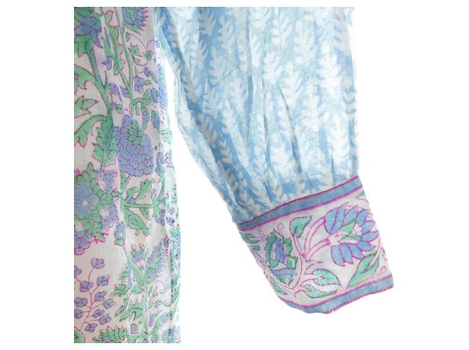 Autre Marque Vestido SZ Blockprints Azul Rosa Naranja - vista 6