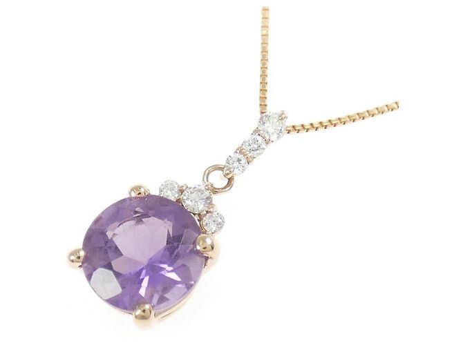 Autre Marque Au750 Amethyst Diamant Collier - Ansicht 3
