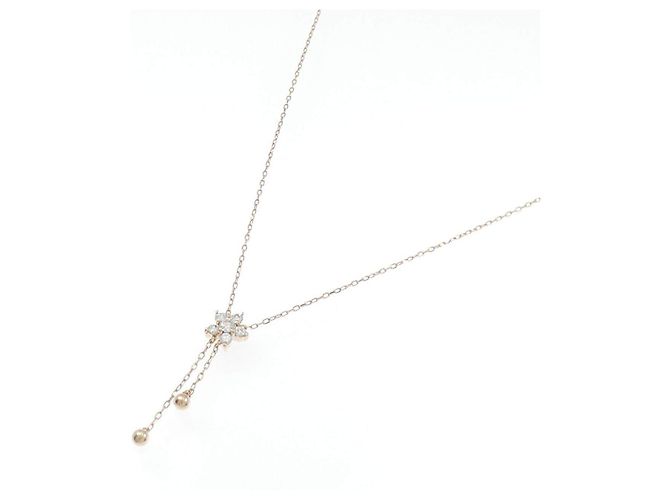 Autre Marque Collar de oro rosa K10 y circonita - vista 2