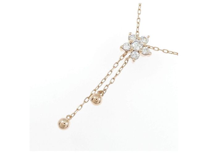 Autre Marque Collar de oro rosa K10 y circonita - vista 3