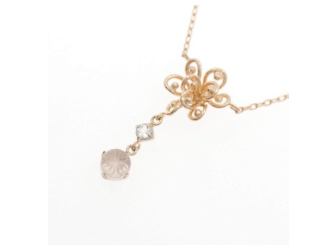 Autre Marque Collar K10 Pink Gold Moonstone Rose Quartz - vista 3