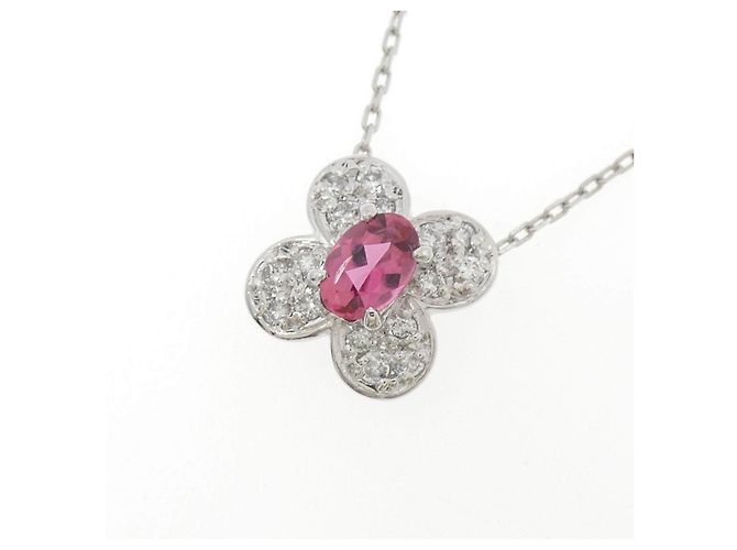 Autre Marque Pt900 Pt850 Tourmalin Diamant Halskette - Ansicht 3
