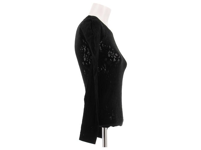 Pull en dentelle noir McQ - vue 4