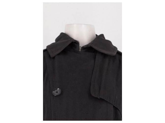 Isabel Marant Etoile Schwarzer Wolltrenchcoat - Ansicht 5