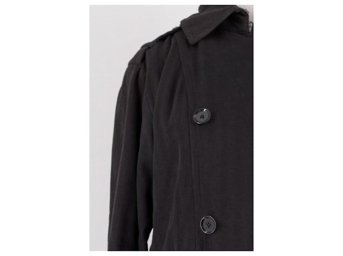 Isabel Marant Etoile Schwarzer Wolltrenchcoat - Ansicht 6