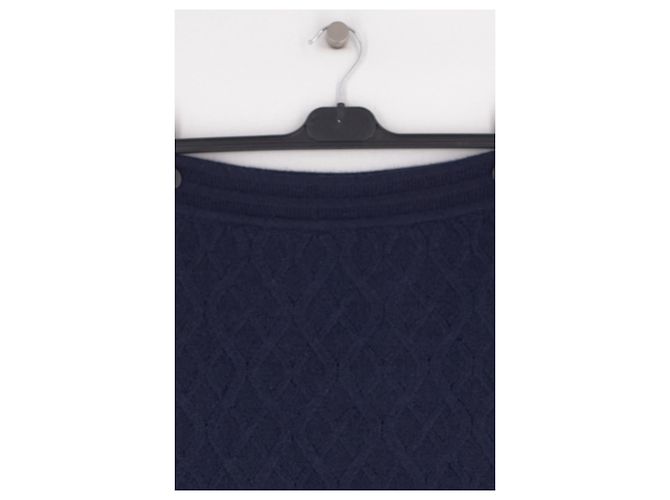 Gonna in lana blu navy Eric Bompard - vista 3