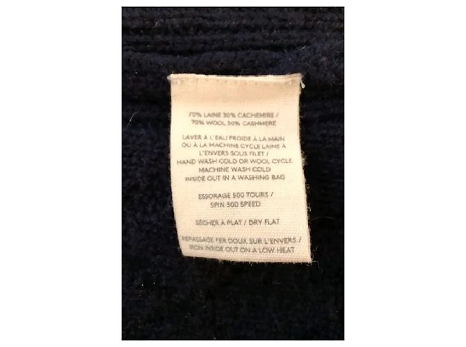 Gonna in lana blu navy Eric Bompard - vista 6