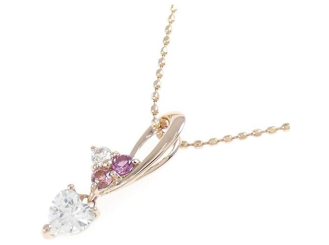 Autre Marque Collar de oro rosa K10 y turmalina - vista 3