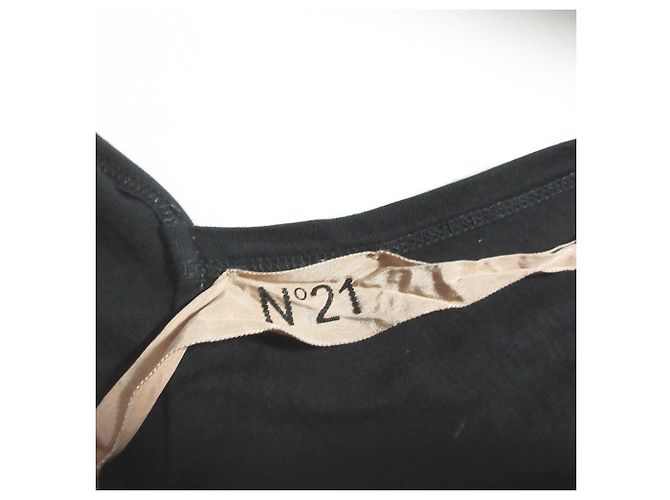 Autre Marque Top lungo in maglia N°21 Nero - vista 4