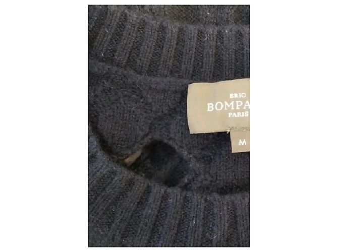 Pull sans manches en laine bleu marine Eric Bompard - vue 7